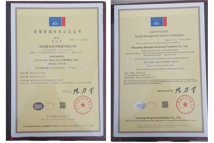 哈尔滨2021年质量管理体系认证证书